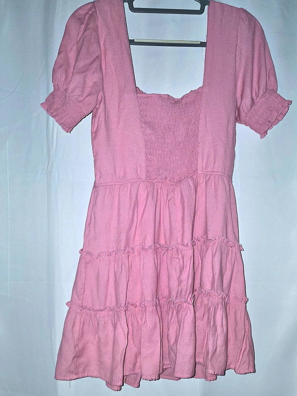 Trixxi Pink Tiered Mini Dress Size Medium
